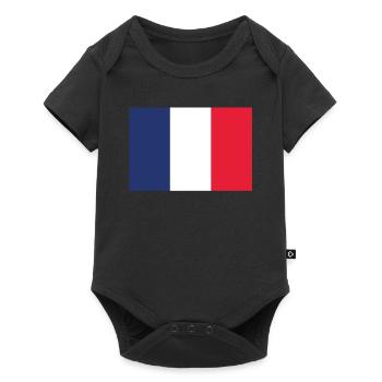 Drapeau officiel de la Guadeloupe Guadeloupean Gwadloup - Body à manches courtes Premium Bébé - noir - Devant
