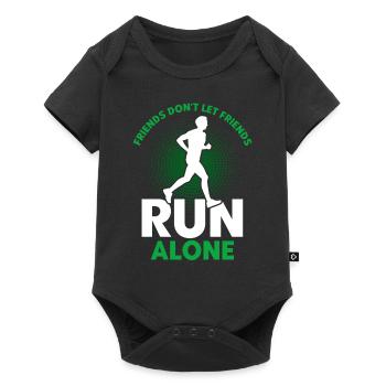 Running Jogger Runner Gift - Baby Premium short-sleeve bodysuit - black - Front
