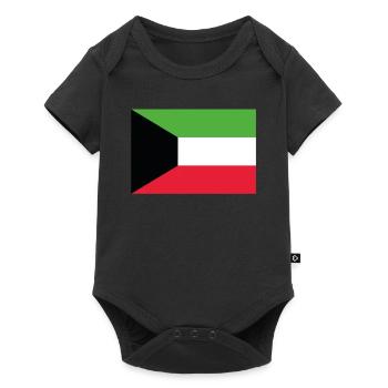 Official Kuwait Flag Kuwaiti Country Pride - Baby Premium short-sleeve bodysuit - black - Front