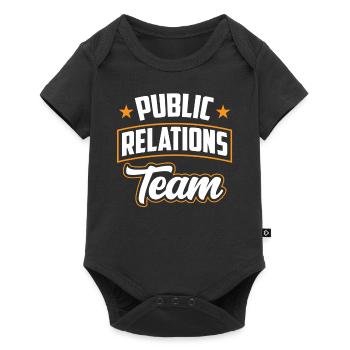 Team Öffentlichkeitsarbeit Public Relations Job PR - Baby Premium short-sleeve bodysuit - black - Front