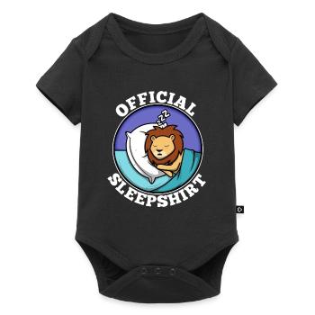 Chemise de nuit officielle lion - Body à manches courtes Premium Bébé - noir - Devant