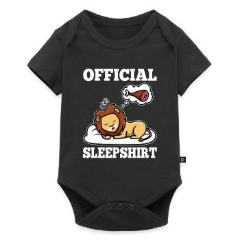 Chemise de nuit officielle lion - Body à manches courtes Premium Bébé - noir - Devant