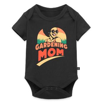 Garten Mama Gärtnerin Gartenbau Mutter - Baby Premium Kurzarmbody - Schwarz - Vorne