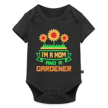 Ich Bin Eine Mutter Und Eine Gärtnerin Garten - Baby Premium Kurzarmbody - Schwarz - Vorne