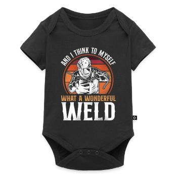 Welder Welding Pun Vintage Retro - Baby Premium short-sleeve bodysuit - black - Front