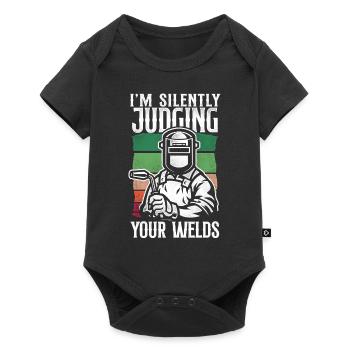 Welder Welding Vintage Retro I'm - Baby Premium Kurzarmbody - Schwarz - Vorne