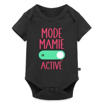 Mode Mamie Activé Idée Cadeau Annonce Grossesse - Body à manches courtes Premium Bébé - noir - Devant