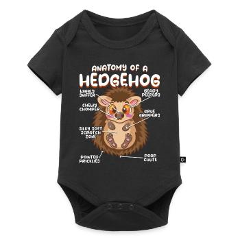 Anatomy of a Fun Hedgehog - Baby Premium short-sleeve bodysuit - black - Front