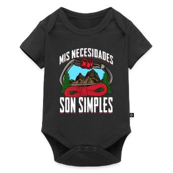 Mountaineer my needs are simple - Baby Premium short-sleeve bodysuit - black - Front