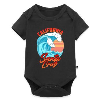 Santa Cruz California Waves Surf Beach - Baby Premium short-sleeve bodysuit - black - Front