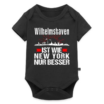Wilhelmshaven Ist Wie New York Nur Besser - Baby Premium Kurzarmbody - Schwarz - Vorne