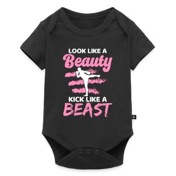 Muay Thai Look Like A Beauty Fighter Thai Boxing - Baby Premium short-sleeve bodysuit - black - Front