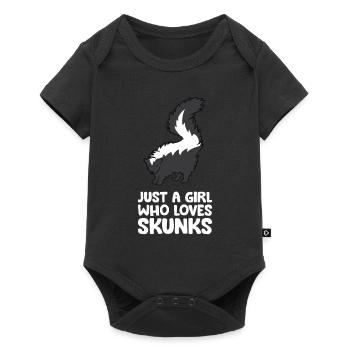 Juste une fille qui aime les mouffettes - Body à manches courtes Premium Bébé - noir - Devant