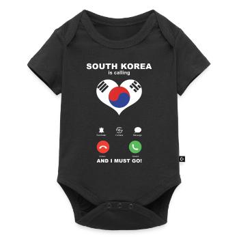 La Corée du Sud appelle South Korea Heart Souvenir - Body à manches courtes Premium Bébé - noir - Devant