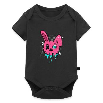 Street Style Rabbit Skull Pop Art Rabbit - Baby Premium short-sleeve bodysuit - black - Front