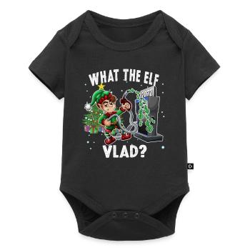 Drôle Elfe Pompant l’essence Noël Drôle - Body à manches courtes Premium Bébé - noir - Devant