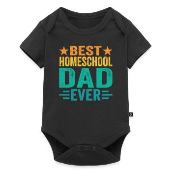 Best Homeschool Papa Ever Homeschooling - Baby Premium short-sleeve bodysuit - black - Front