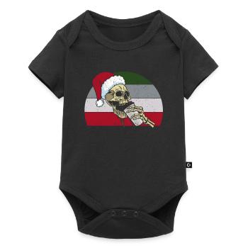 Squelette Père Noël Casquette Café Boisson drôle - Body à manches courtes Premium Bébé - noir - Devant