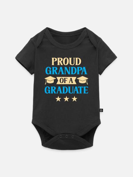 Stolzer Großvater Eines Absolventen Absolvent - Baby Premium Kurzarmbody - Schwarz