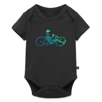 Handbike Racing Bike Wheelchair Bicycle Recumbent Bike - Baby Premium short-sleeve bodysuit - black - Front