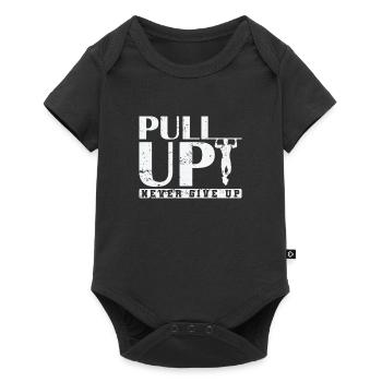Pull Up Never Give up Calisthenics Fitness - Baby Premium short-sleeve bodysuit - black - Front