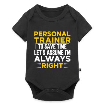 Fitness Workout Motivation Personal Trainer - Baby Premium short-sleeve bodysuit - black - Front