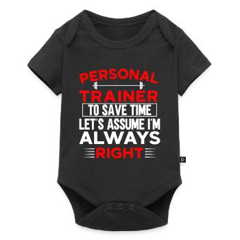 Fitness Workout Motivation Personal Trainer - Baby Premium short-sleeve bodysuit - black - Front
