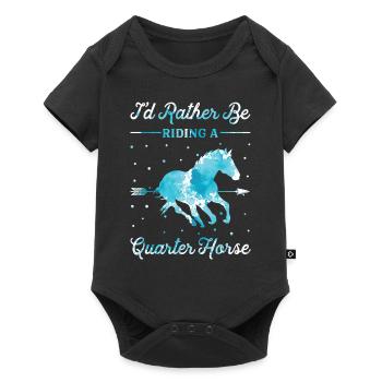 Riding a Quarter Horse - Baby Premium short-sleeve bodysuit - black - Front