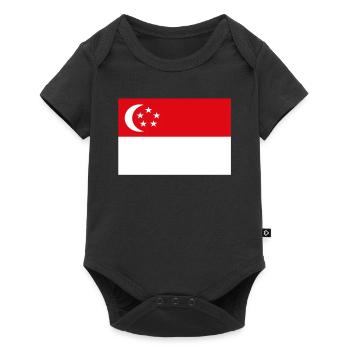 Official Singapore Flag Singaporean Country Pride - Baby Premium short-sleeve bodysuit - black - Front
