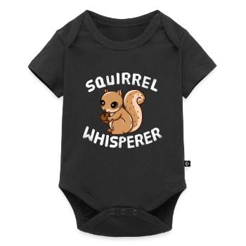 Funny Squirrel Lover Squirrel Whisperer - Baby Premium short-sleeve bodysuit - black - Front