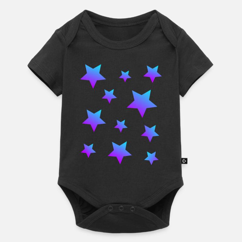 Star Star Pack Bleu-Violet - Body à manches courtes Premium Bébé - noir