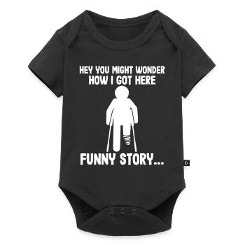 Funny recovery Broken leg Good recovery - Baby Premium short-sleeve bodysuit - black - Front