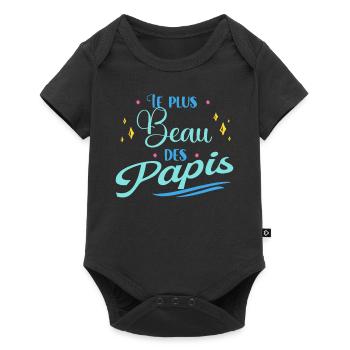 Plus Beau Des Papis Cadeau Fête Des Grands-Pères - Body à manches courtes Premium Bébé - noir - Devant