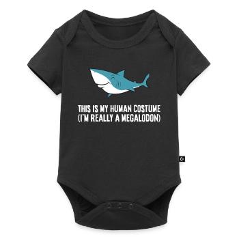 This Is My Human Costume I'm Really A Megalodon - Baby Premium short-sleeve bodysuit - black - Front