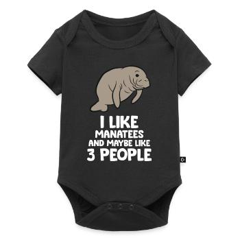 I Like Manatees And Maybe Like 3 People Manatees - Baby Premium short-sleeve bodysuit - black - Front