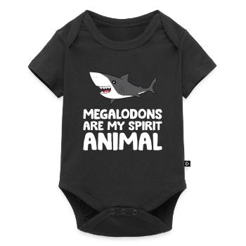 Megalodons Are My Spirit Animal Megalodon Shark - Baby Premium short-sleeve bodysuit - black - Front