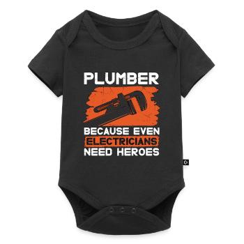Plumber Because Even Electricians Plumbing Pipe - Baby Premium short-sleeve bodysuit - black - Front