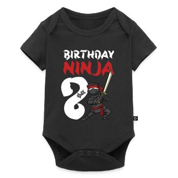 Birthday Party 8 Years Old Japanese Ninja Birthday - Baby Premium short-sleeve bodysuit - black - Front