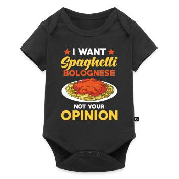 Spaghetti Bolognese - Baby Premium short-sleeve bodysuit - black - Front