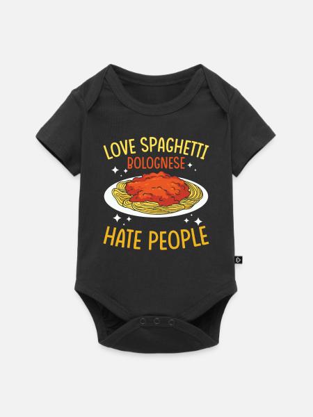 Spaghetti Bolognese - Baby Premium Kurzarmbody - Schwarz