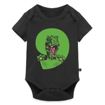 Children 9th Birthday 9 Years Dino Dinosaur - Baby Premium short-sleeve bodysuit - black - Front