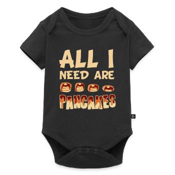 All I need are pancakes - Baby Premium short-sleeve bodysuit - black - Front