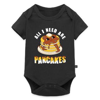 All I need are pancakes - Baby Premium short-sleeve bodysuit - black - Front