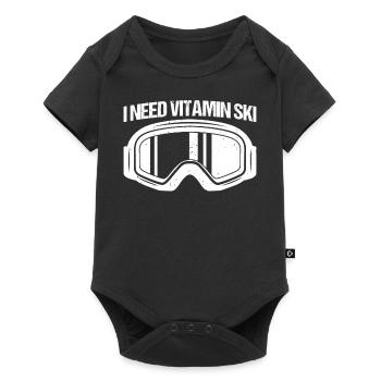 J’ai besoin de vitamines ski - Ski - Body à manches courtes Premium Bébé - noir - Devant