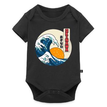 Great Wave of Kanagawa Okinawa Japan - Baby Premium short-sleeve bodysuit - black - Front