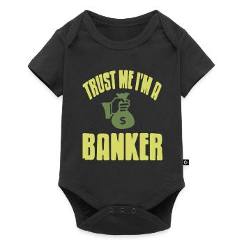Croyez-moi, je suis un banquier Génial Retro Banker T-Shirt - Body à manches courtes Premium Bébé - noir - Devant