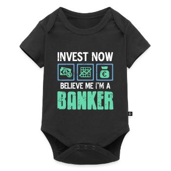 Investir maintenant Croyez-moi Je suis un banquier Cool Retro - Body à manches courtes Premium Bébé - noir - Devant