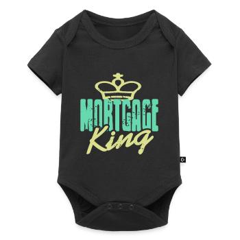 Mortgage KING Cool Retro Vintage Banker T-Shirt - Baby Premium short-sleeve bodysuit - black - Front
