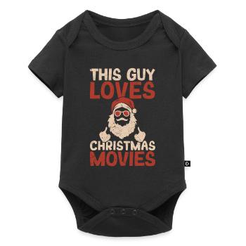 Regarder le Père Noël Noël PJ Ce gars aime le Christ - Body à manches courtes Premium Bébé - noir - Devant