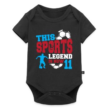 Cette légende du sport a maintenant 11 ans, le jeu de football 11. - Body à manches courtes Premium Bébé - noir - Devant